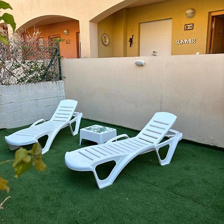 Bajo Con Jardin A Pie De Playa Y Piscina Comunitaria Con Jacuzzi Apartment Playas de Vera Exterior photo